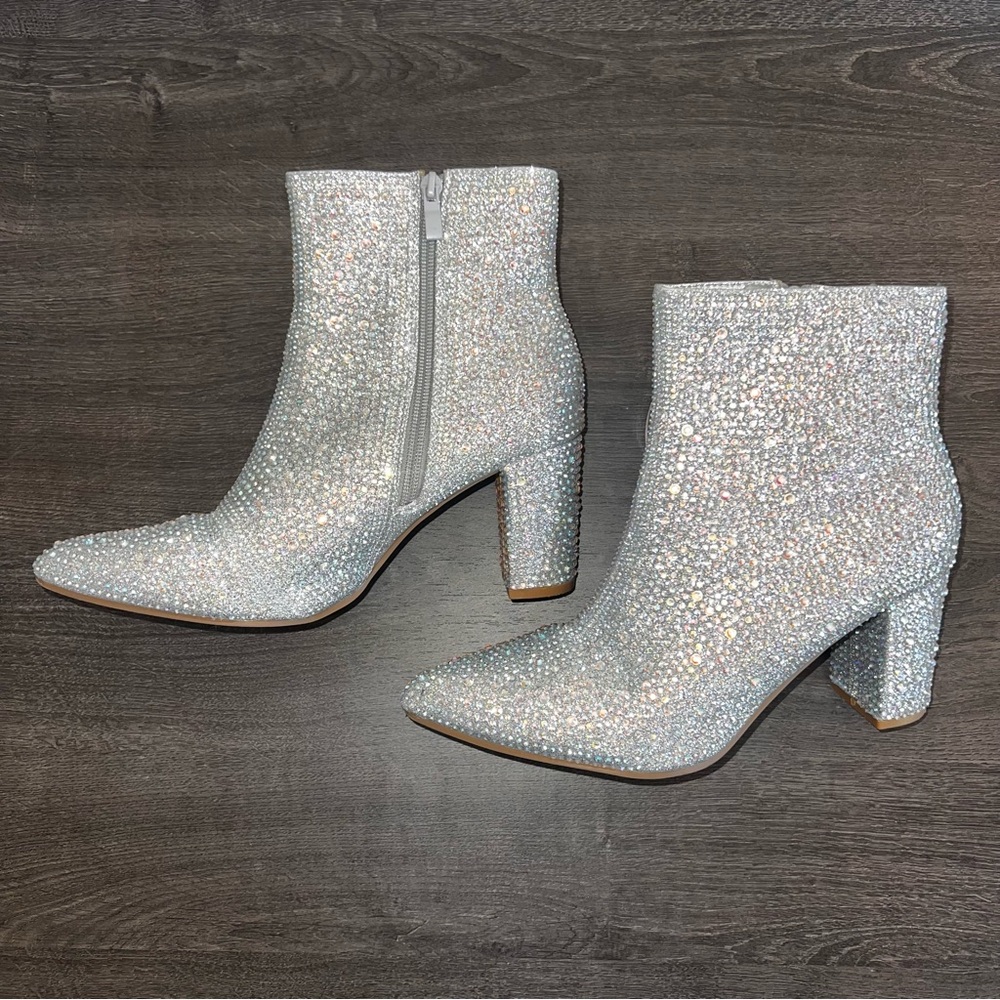 Rhinestone Ankle Boots - Picture 2 of 4